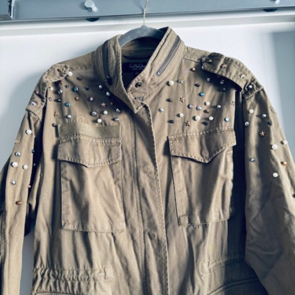 CoffeeShop Utility Jacket Army Green - Picture 5 of 6